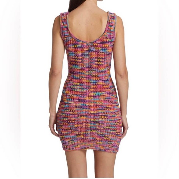 Staud Gardenia Mini Knit Dress xl colorful Barbie - Picture 2 of 12